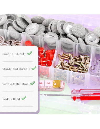 Kit de Reparación de Techo de Automóvil Swpeet 272 Piezas Gris