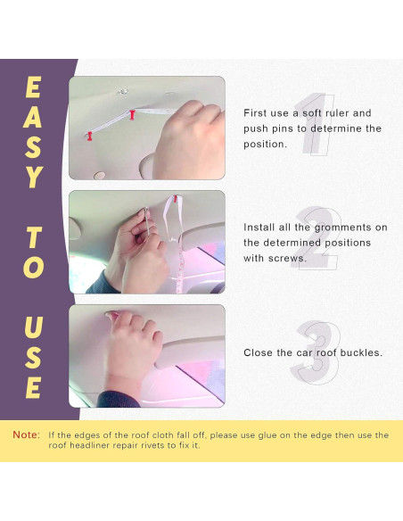 Kit de Reparación de Techo de Automóvil Swpeet 272 Piezas Gris