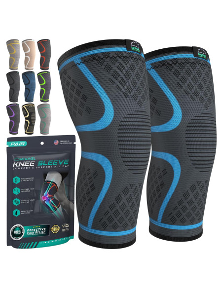 Fajas de Compresión para Rodilla Modvel - Paquete de 2 - Alivio Dolor