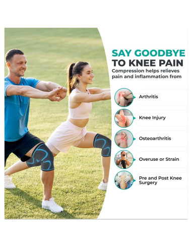 Fajas de Compresión para Rodilla Modvel - Paquete de 2 - Alivio Dolor