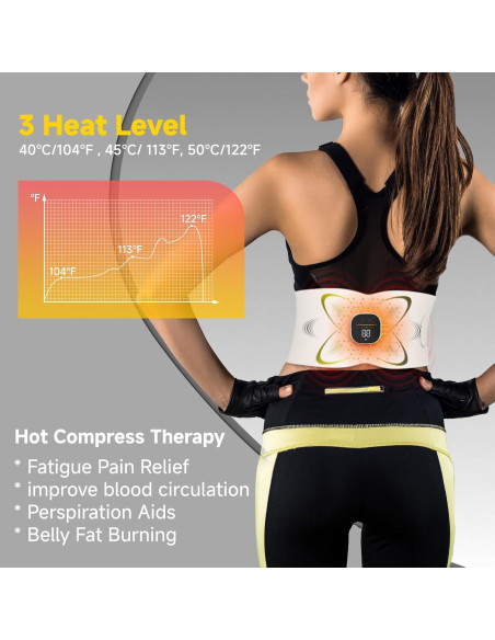 Cinturón de Tonificación Abdominal con Almohadilla Térmica