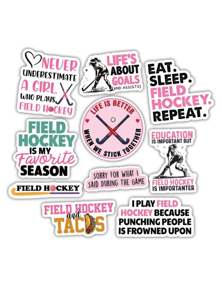 Calcomanías de Hockey sobre Césped TAYTA - 10 Piezas 5 cm