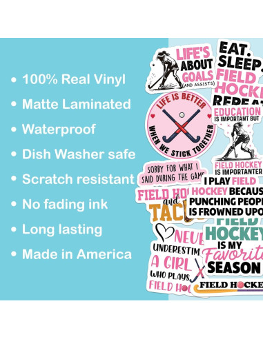 Calcomanías de Hockey sobre Césped TAYTA - 10 Piezas 5 cm