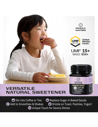 Miel de Manuka Hunters UMF 15+ 250g - Endulzante Natural Puro