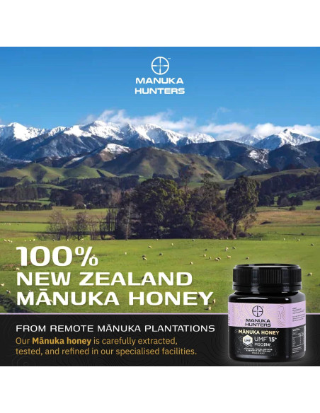 Miel de Manuka Hunters UMF 15+ 250g - Endulzante Natural Puro