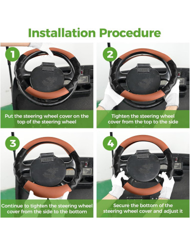 Funda de Volante 10L0L para Carro de Golf 33 cm Antideslizante