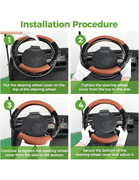 Funda de Volante 10L0L para Carro de Golf 33 cm Antideslizante