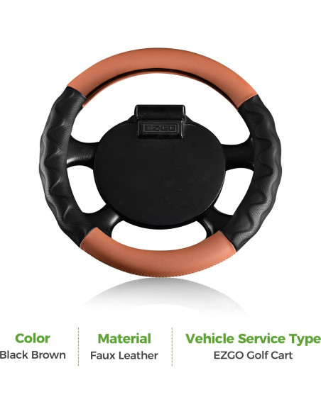 Funda de Volante 10L0L para Carro de Golf 33 cm Antideslizante