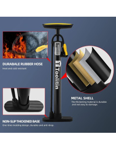 Bomba de Aire Portátil TOOLITIN para Bicicletas y Pelotas 2
