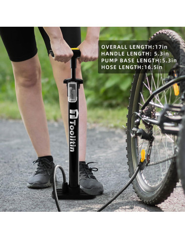 Bomba de Aire Portátil TOOLITIN para Bicicletas y Pelotas