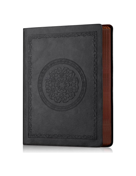 Cuaderno de Piel Vintage Fetinar A5 Rayado 300 Páginas Negro