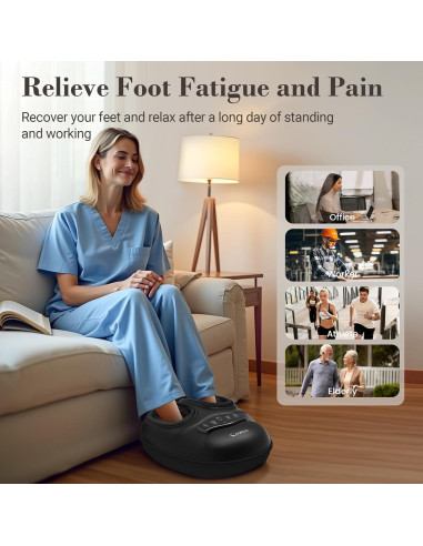 Masajeador de pies Shiatsu CuPiLo CPL-5555 con calor y compresión