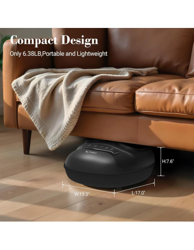 Masajeador de pies Shiatsu CuPiLo CPL-5555 con calor y compresión