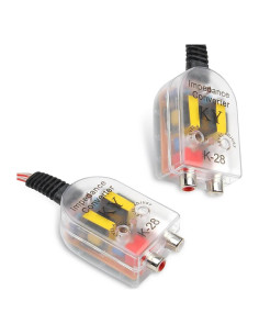 Convertidor de Subwoofer Tippwoo 2 PCS RCA Alta a Baja Frecuencia