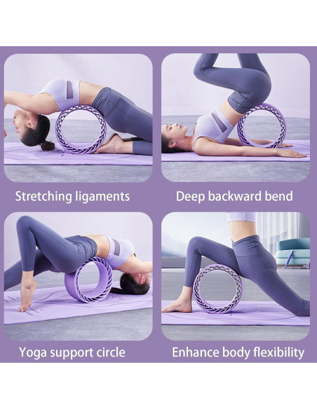 Rueda de Estiramiento de Espalda CHNApin L - 32cm Púrpura