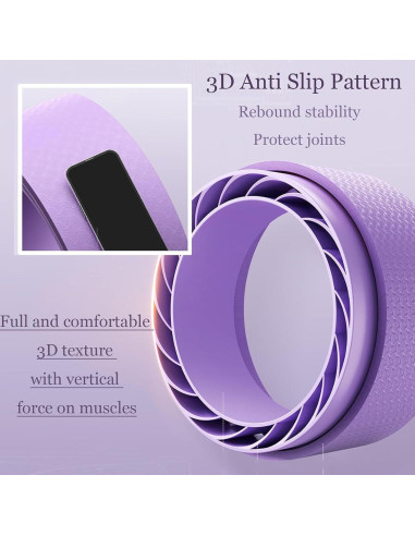 Rueda de Estiramiento de Espalda CHNApin L - 32cm Púrpura