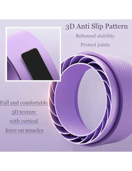 Rueda de Estiramiento de Espalda CHNApin L - 32cm Púrpura