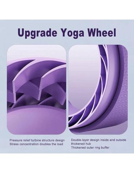 Rueda de Estiramiento de Espalda CHNApin L - 32cm Púrpura