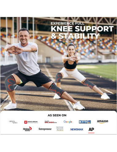 Fajas de Compresión para Rodilla Modvel - Paquete de 2, Alivio Dolor