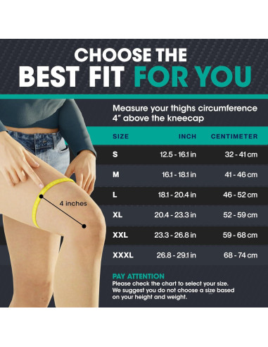 Fajas de Compresión para Rodilla Modvel - Paquete de 2, Alivio Dolor