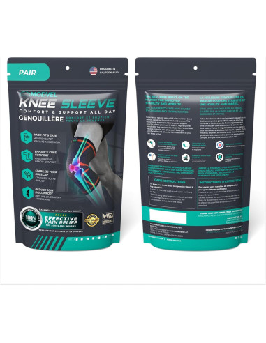 Fajas de Compresión para Rodilla Modvel - Paquete de 2, Alivio Dolor
