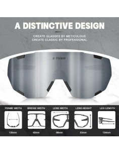 Gafas de Ciclismo X-TIGER 5 Lentes Intercambiables UV400 2