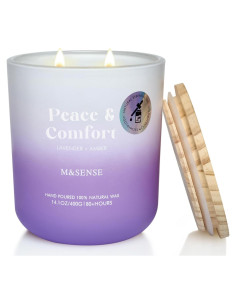 Vela Aromatizada M&SENSE Lavanda Ámbar 400g No Tóxica