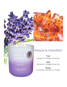 Vela Aromatizada M&SENSE Lavanda Ámbar 400g No Tóxica 2
