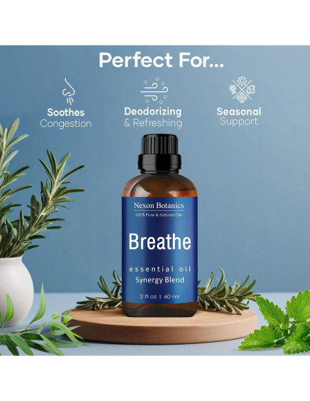 Aceite Esencial Breathe 60 ml Nexon Botanics - Alivio Congestión