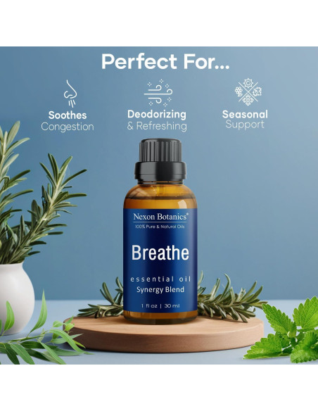 Aceite Esencial Breathe 30 ml - Nexon Botanics - Alivio Respiratorio