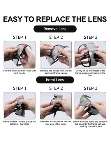 Gafas de Ciclismo X-TIGER 5 Lentes Intercambiables UV400