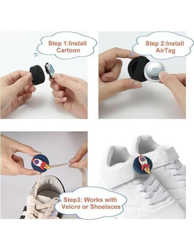 Soporte de Silicona para AirTag AodoT - 6 Piezas para Cordones