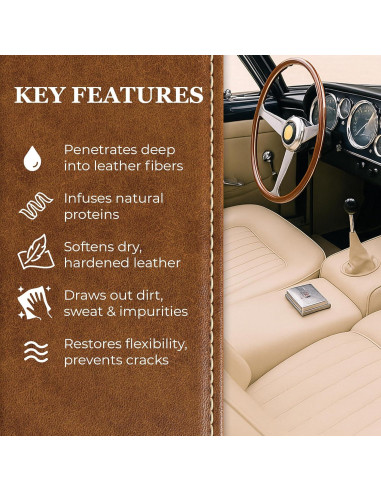 Aceite Acondicionador de Cuero Leatherique 226.8 g - Restaurador