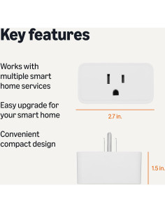 Enchufe Inteligente Amazon Basics HPP-A11X-MW, Paquete de 4 2