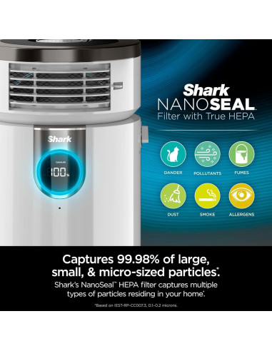 Purificador de Aire Shark HC502 3-en-1 HEPA Oscilante