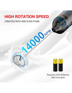 Espumador de Leche Bonsenkitchen MF8712-NEW 10W Negro 2