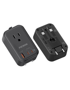 Adaptador de Viaje Universal PAEWOK NT009, Carga Rápida USB-C