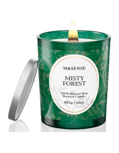 Vela Aromática M&SENSE Pino Brumoso 510g 100 Horas Cera Soja