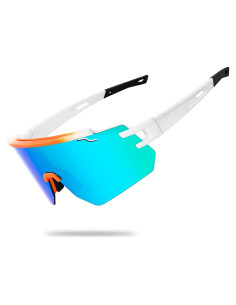 Gafas de Ciclismo VEWOE Polarizadas UV400 Naranja y Azul