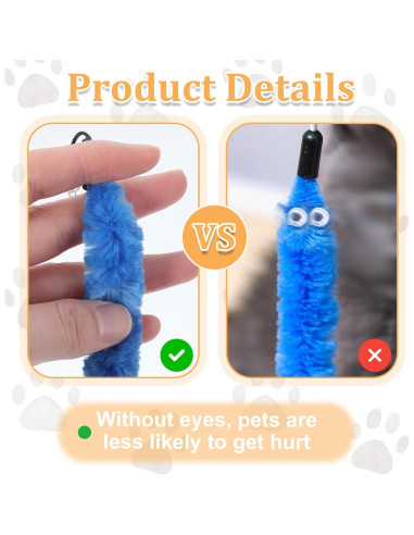 10 Repuestos de Juguete de Gusano para Gato InnoHHustle