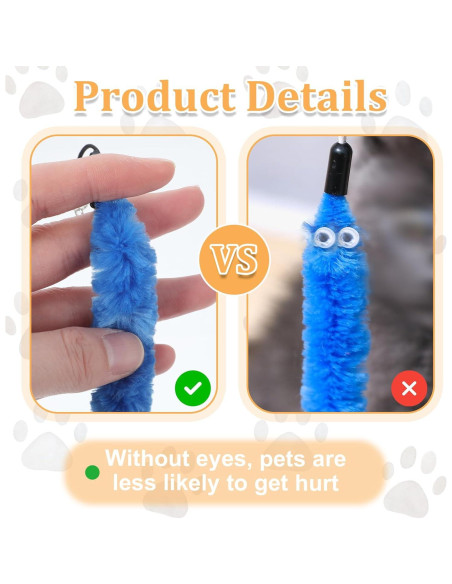 10 Repuestos de Juguete de Gusano para Gato InnoHHustle