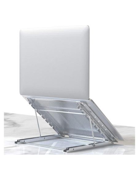 Soporte Plegable para Laptop Klsniur Ajustable Ventilado Plata