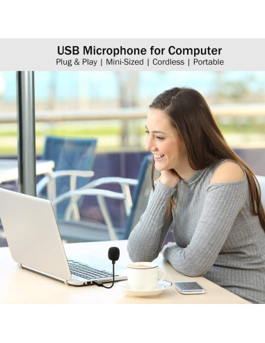 Micrófono Mini USB ChanGeek CGS-M1 con Cuello de Ganso