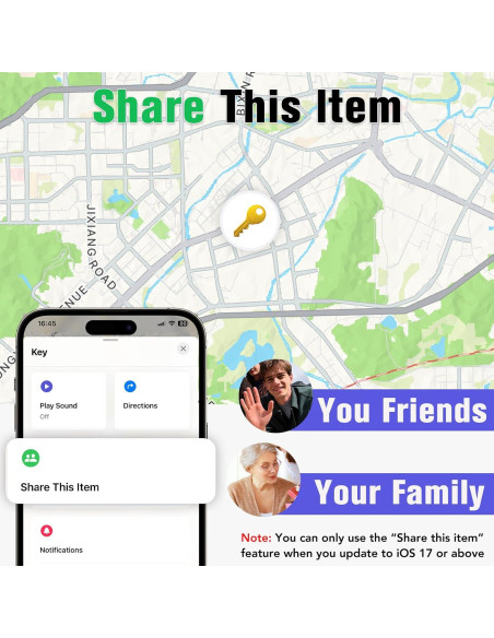 Etiquetas de seguimiento Bluetooth Aowoka - Paquete de 4