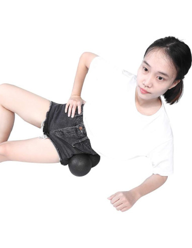 Bola de Masaje Doble Shanrya de Espuma EPP 16x8cm Negra