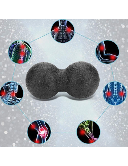 Bola de Masaje Doble Shanrya de Espuma EPP 16x8cm Negra