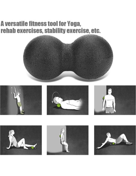 Bola de Masaje Doble Shanrya de Espuma EPP 16x8cm Negra