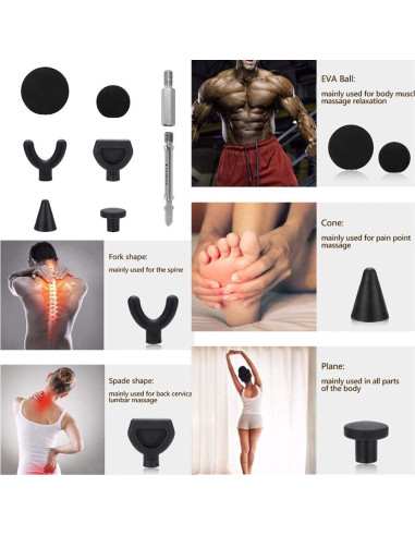 Adaptador de Masaje CALIDAKA 9 Piezas EVA Ergonómico