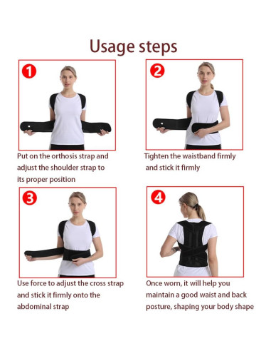 Corrector de Postura Ajustable para Espalda y Hombros - Faja Unisex