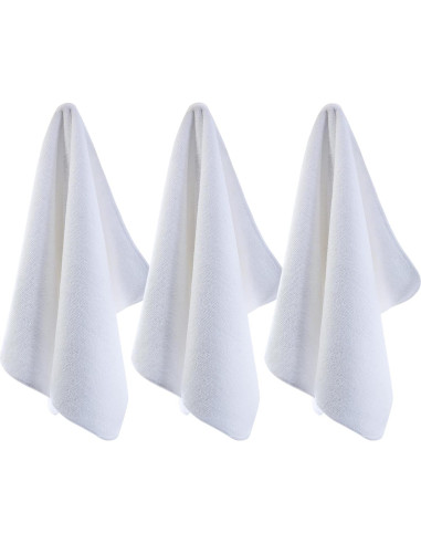 Toallas de Secado Rápido POLYTE 12 Piezas Microfibra Blanca